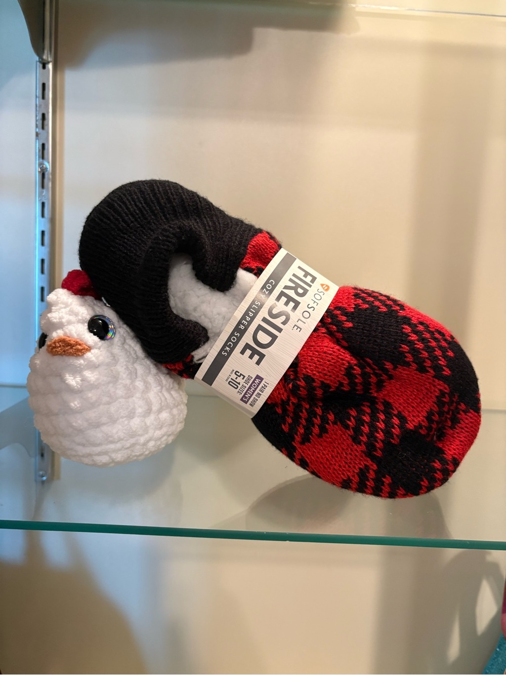 SofSole Fireside Cozy Slipper Socks - Red & Black Plaid